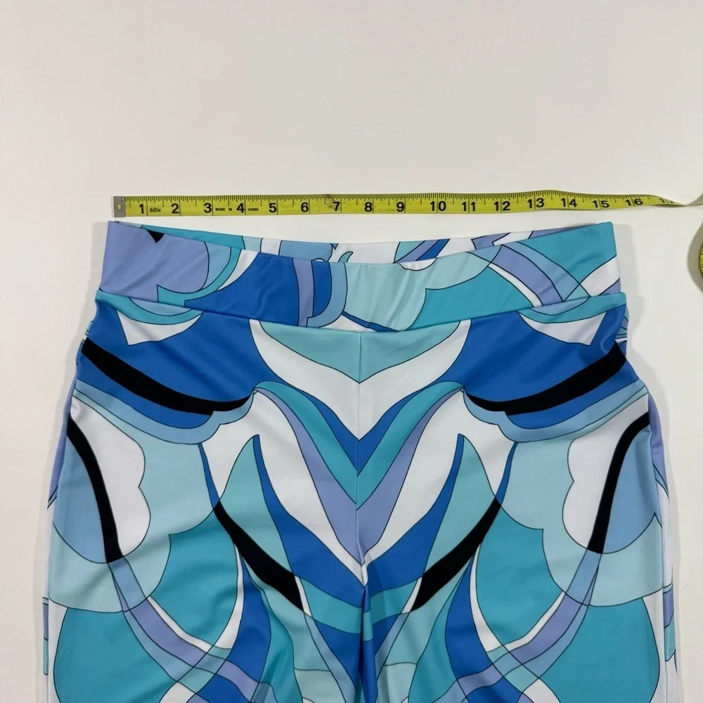 Boston Proper Ocean Abstract Border Print Palazzo Pant - Picture 7 of 9